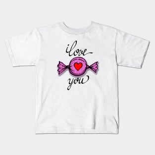 I love you (pink) Kids T-Shirt